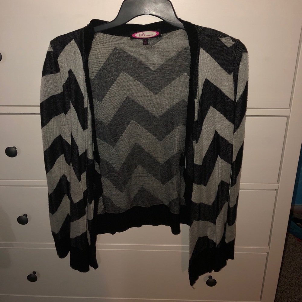 Black & grey cardigan
